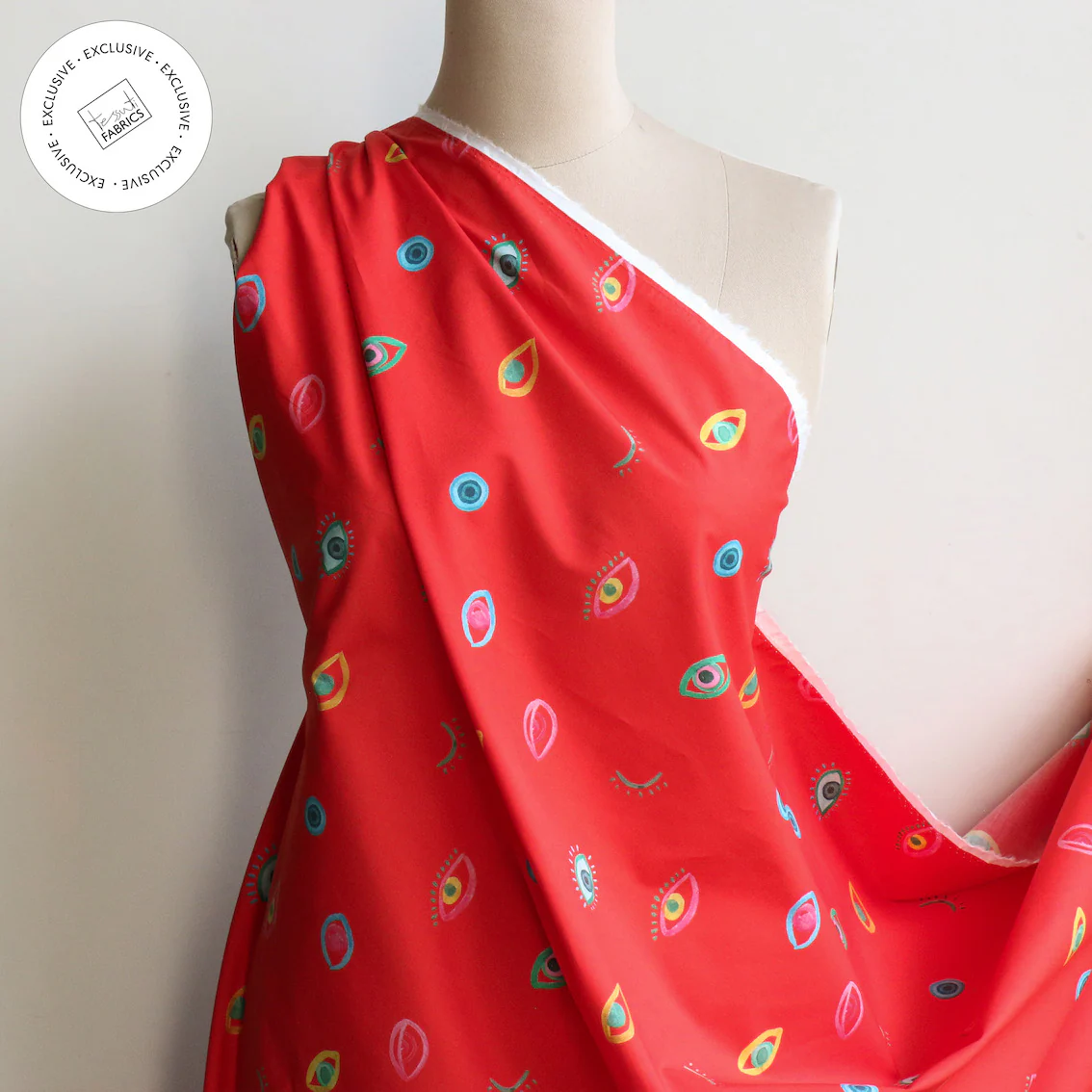 Looking At You Chilli Cotton Poplin - Image 5