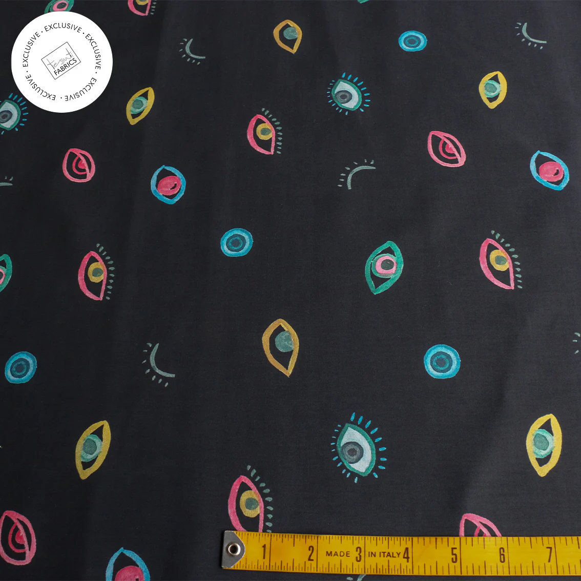 Looking At You Midnight Cotton Poplin - Image 3