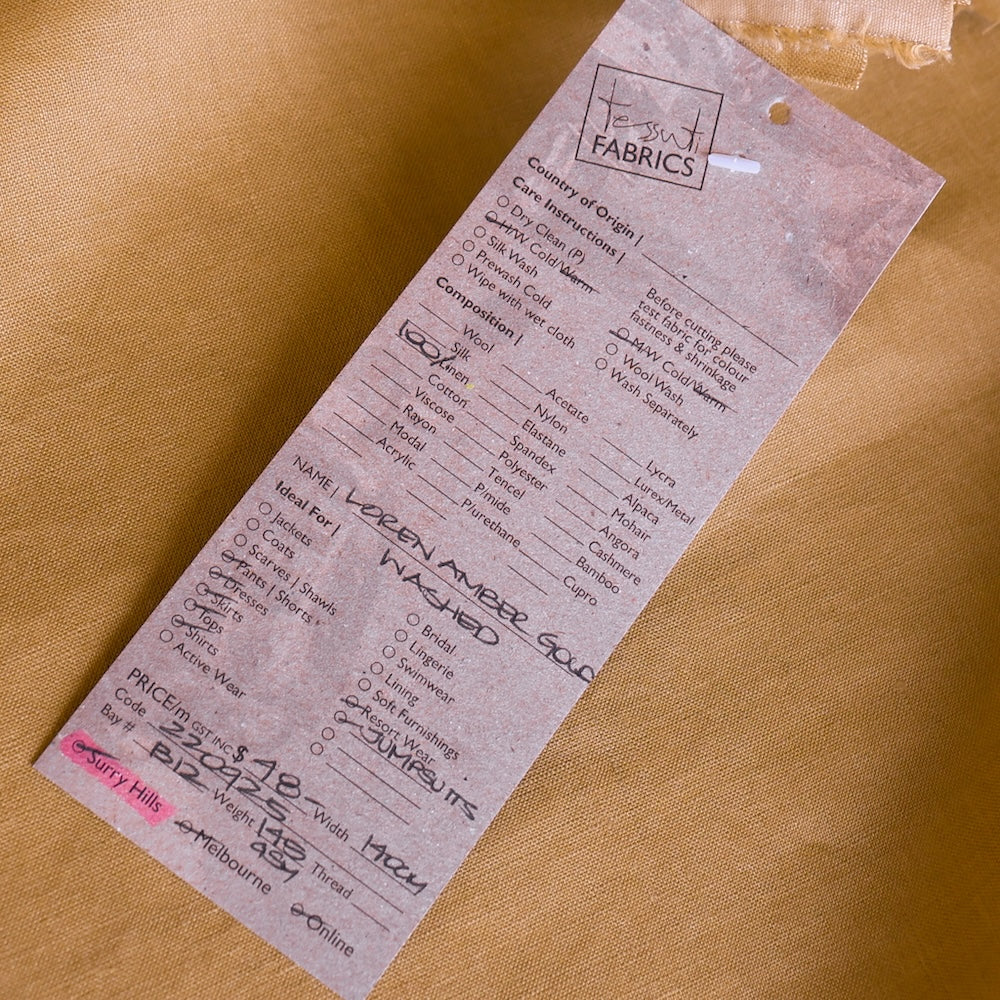 Loren Amber Gold Linen - Image 3