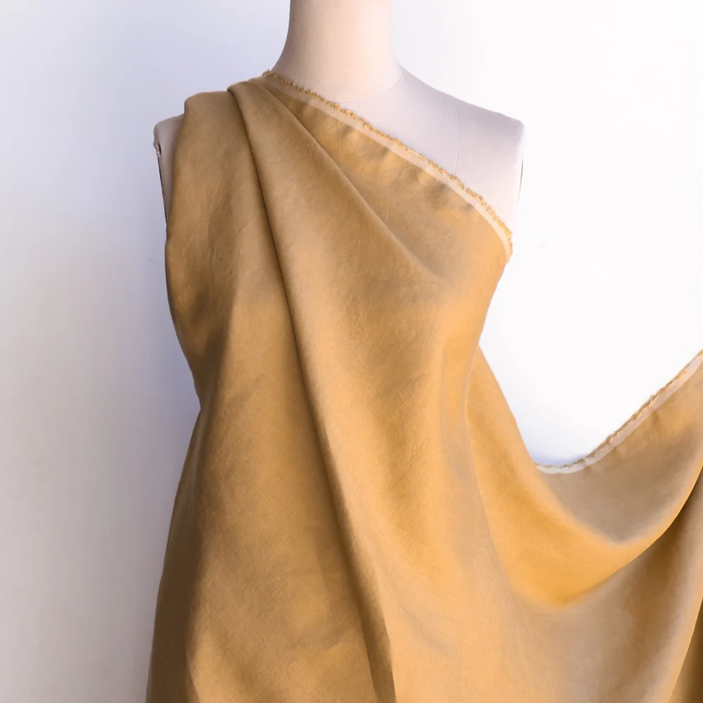 Loren Amber Gold Linen - Image 4