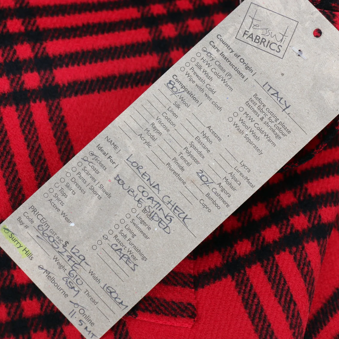 Lorena Check Coating Double Sided - Image 4