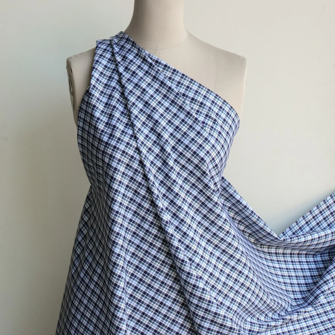Lorena Green Check Shirting - Image 4