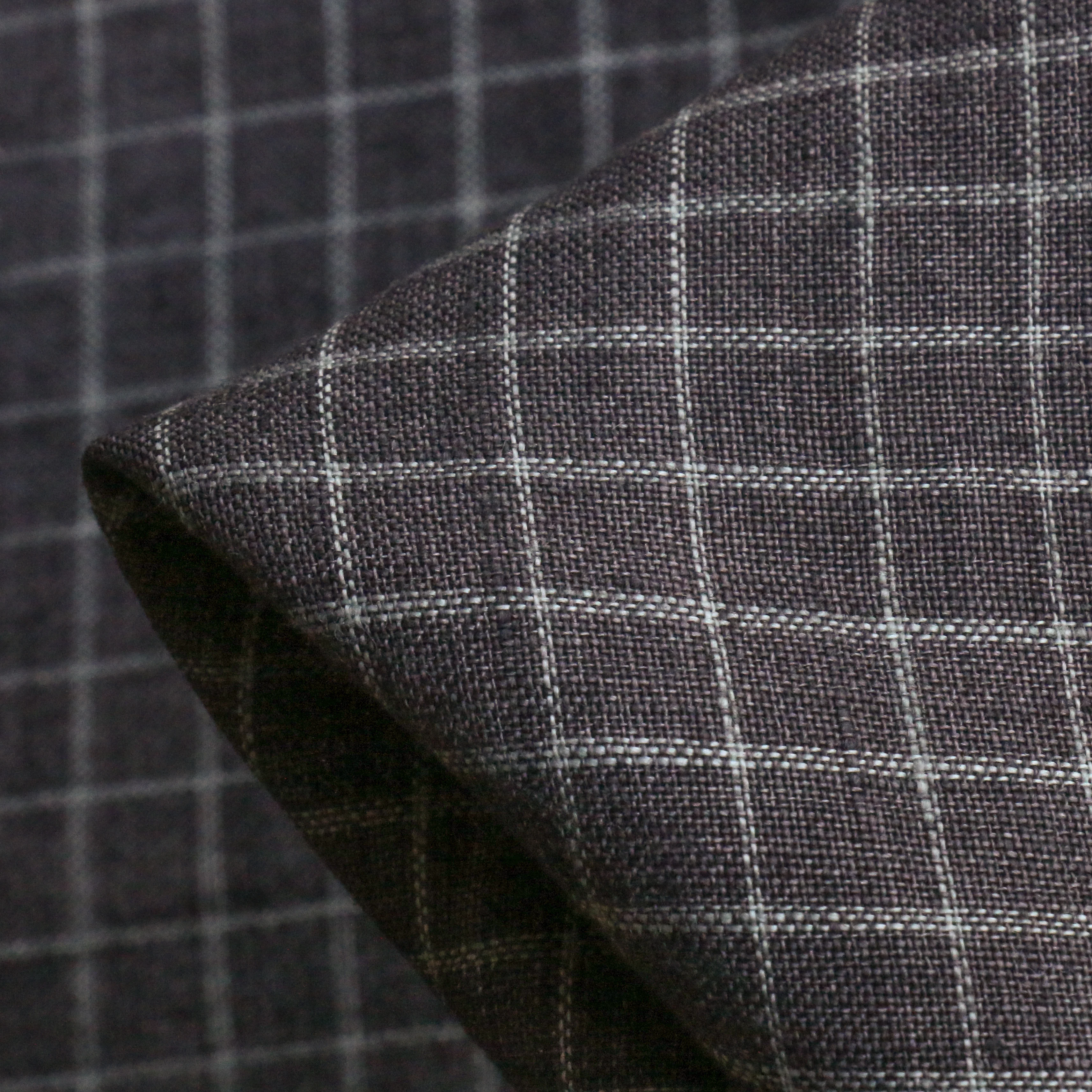 Lottie Ash/Silver Check Washed Linen