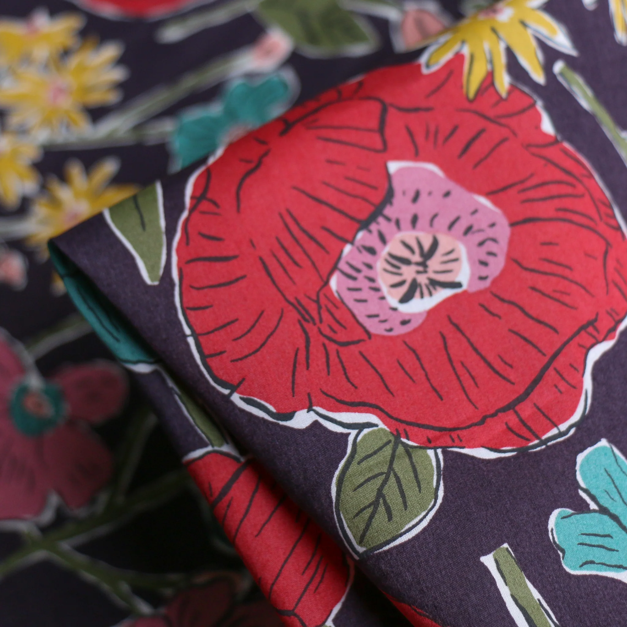 Louie's Meadow Aubergine - Liberty Tana Lawn™
