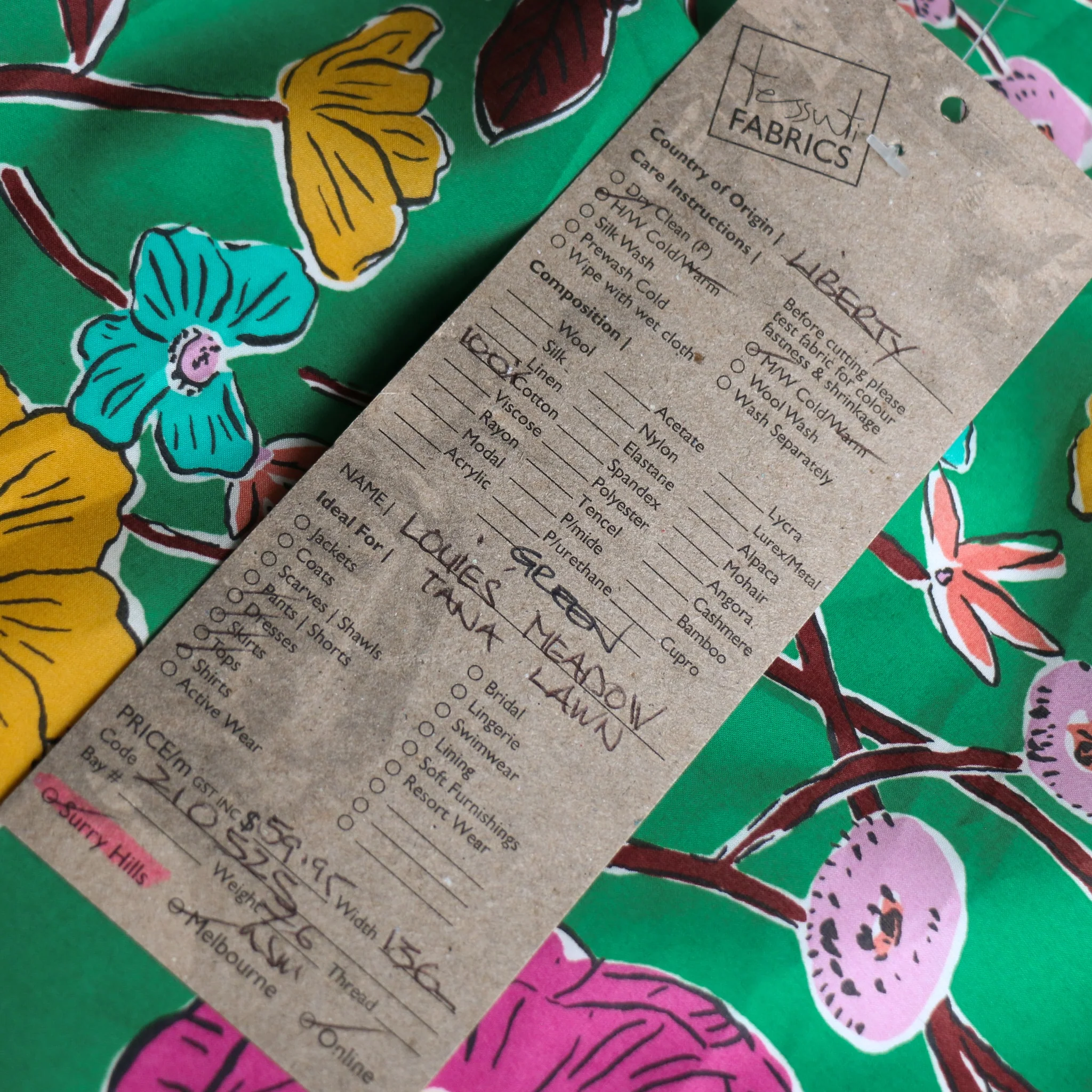 Louie's Meadow Green - Liberty Tana Lawn™ - Image 4