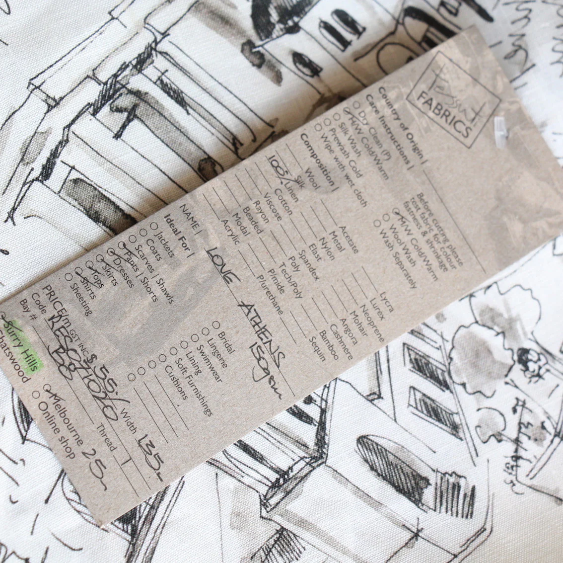 Love Athens Printed Linen - Image 4
