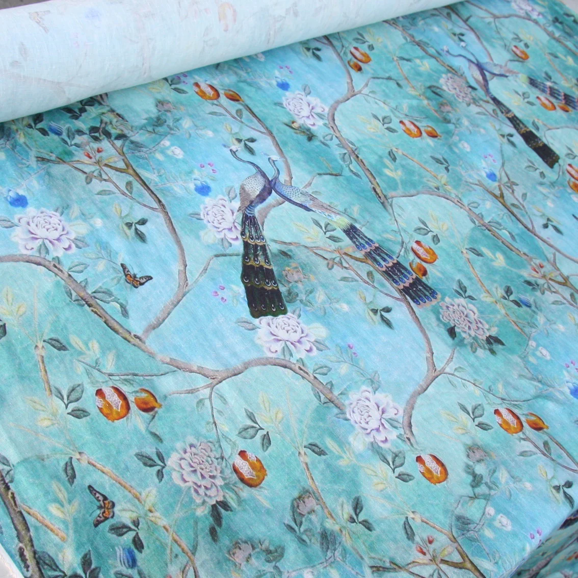 Love In The Garden Washed Printed Linen - Image 4