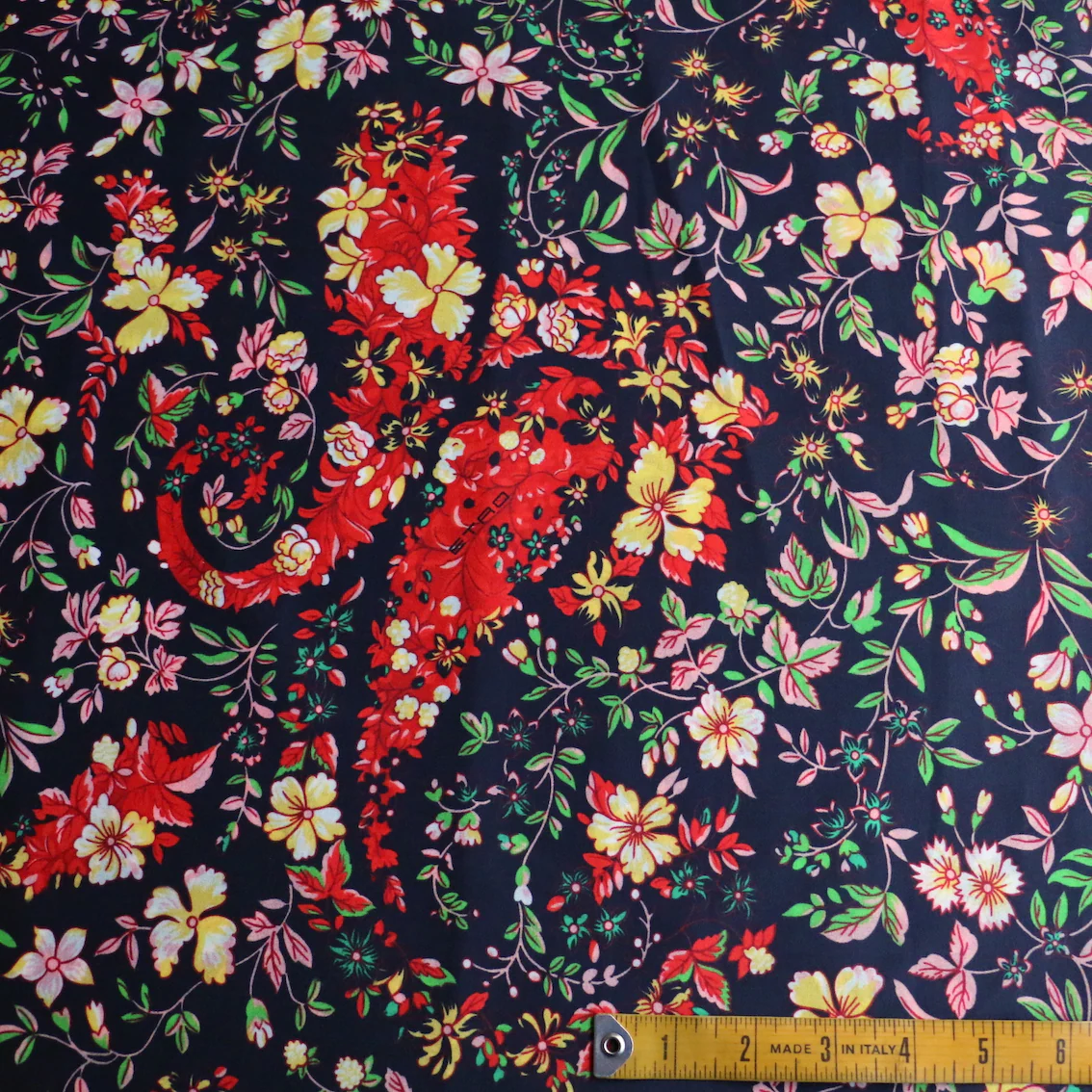 Lovedale Garden Navy Stretch Cotton - Image 3