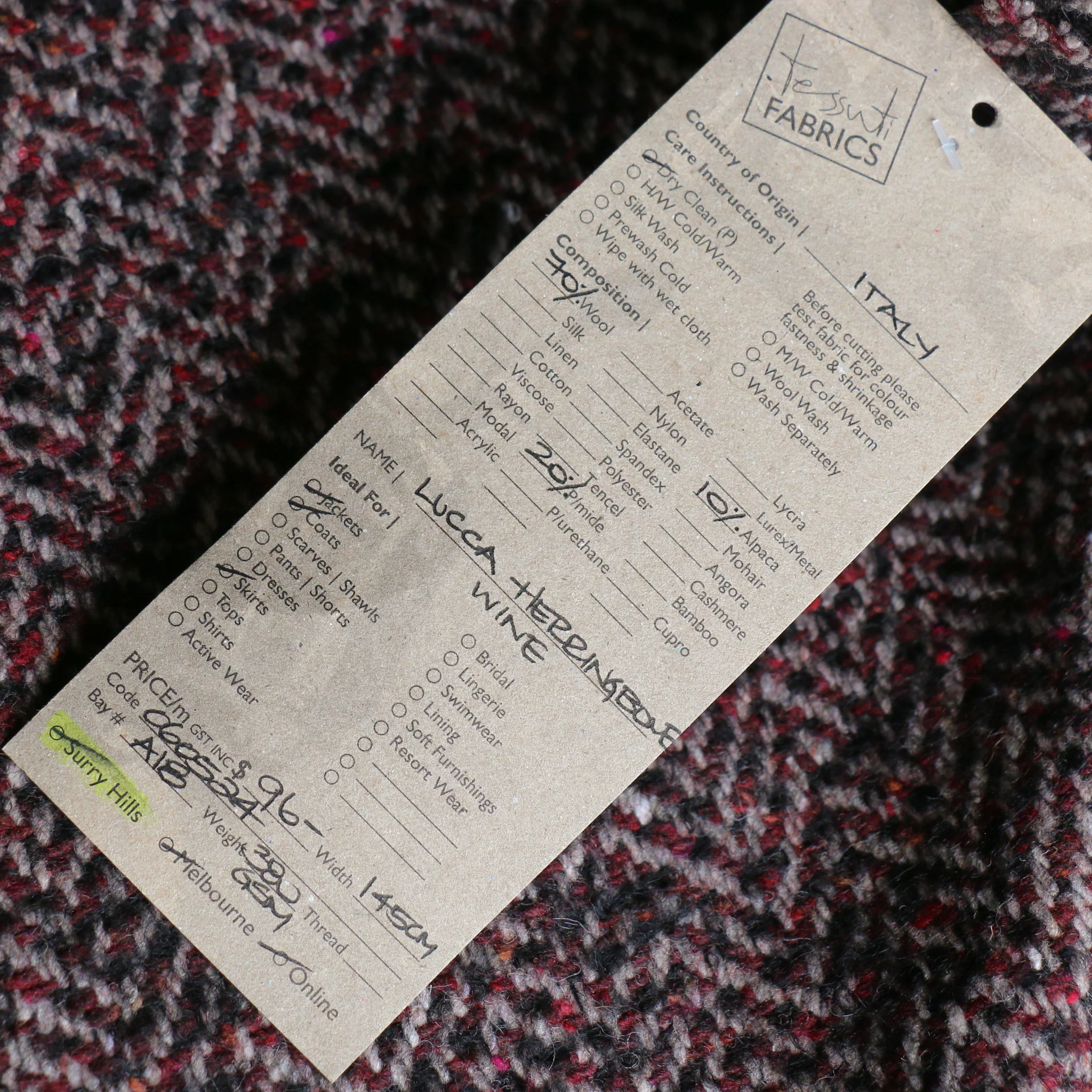 Lucca Herringbone Wine - Image 4