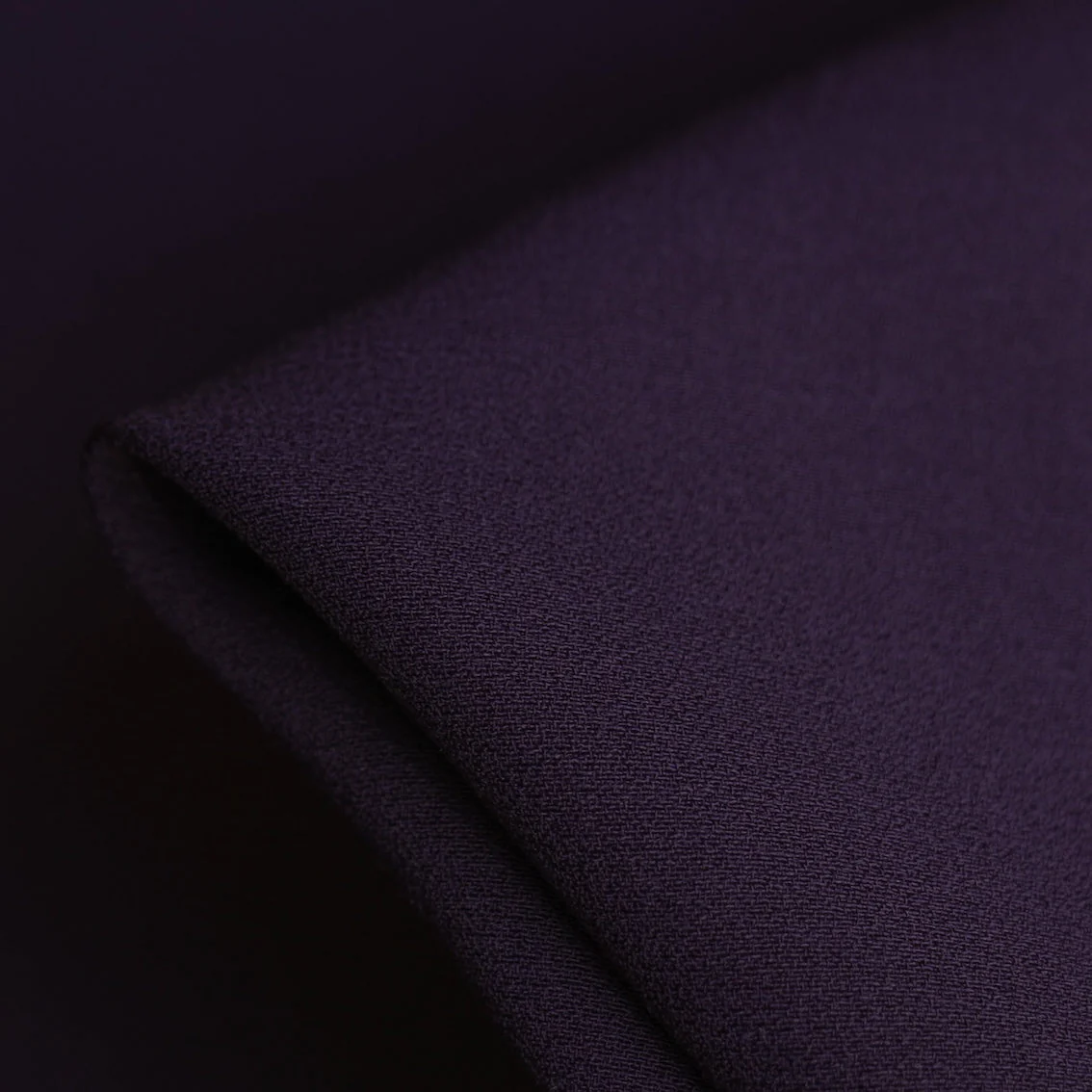 Lucia Eggplant Satin Backed Wool/Acetate/Viscose