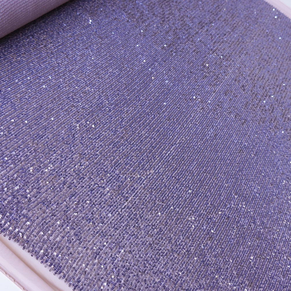 Luna Lilac Sequinned Stretch Mesh - Image 3