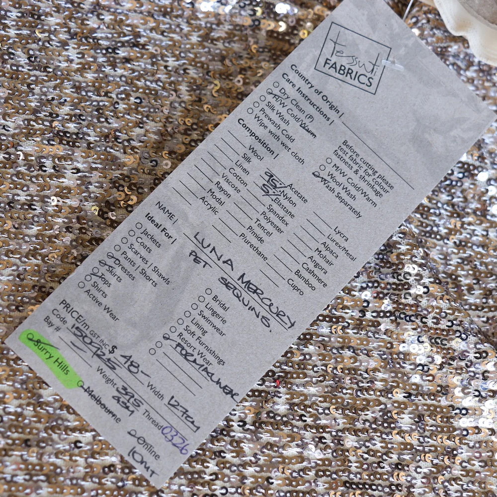 Luna Mercury Sequinned Stretch Mesh - Image 4