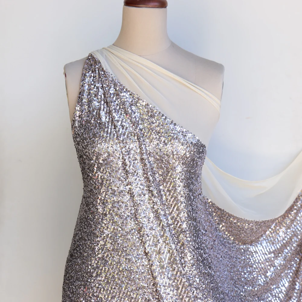 Luna Mercury Sequinned Stretch Mesh - Image 5