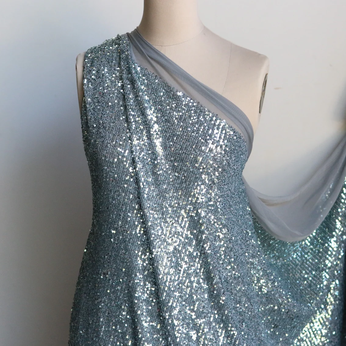 Luna Mist Sequinned Stretch Mesh - Image 4