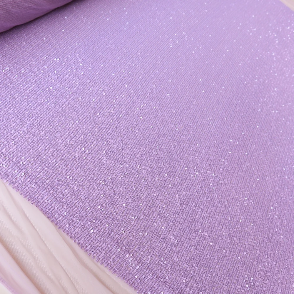 Luna Orchid Sequinned Stretch Mesh - Image 3
