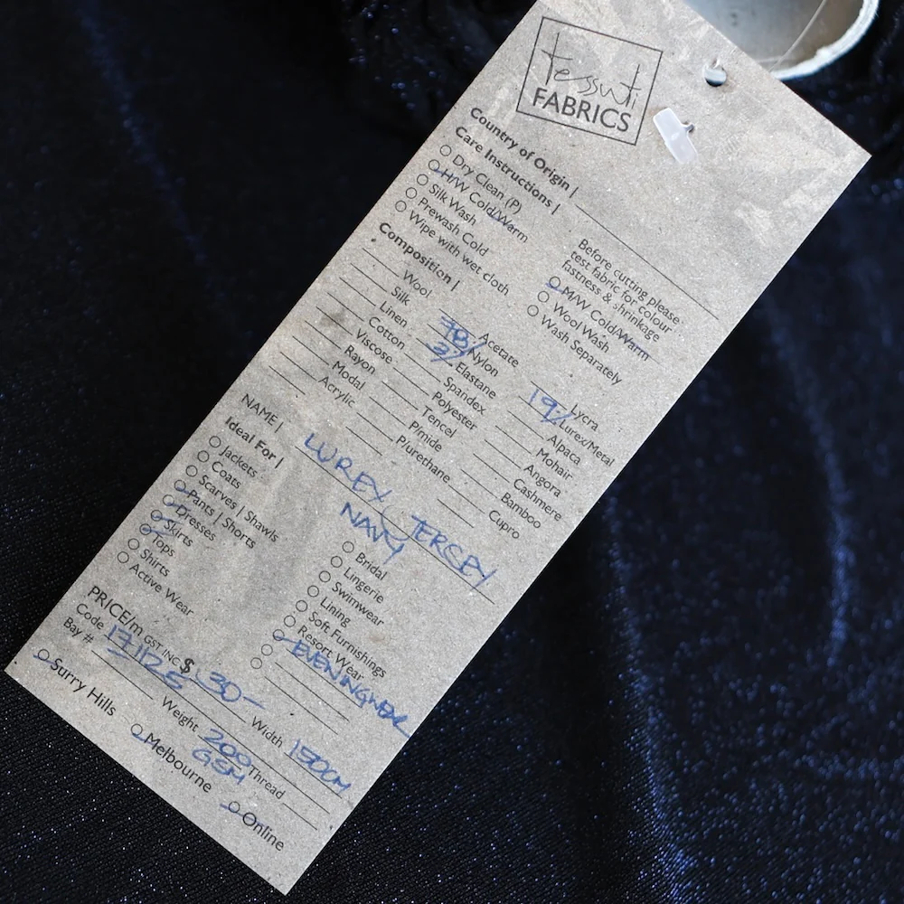 Lurex Jersey Navy - Image 3