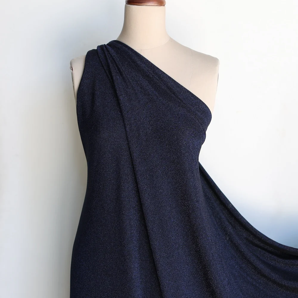 Lurex Jersey Navy - Image 4