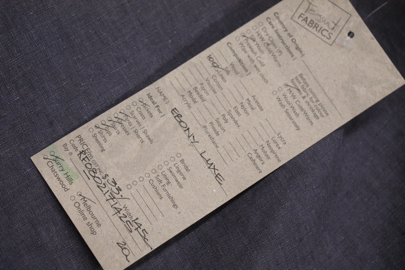 Luxe Ebony Linen - Image 2