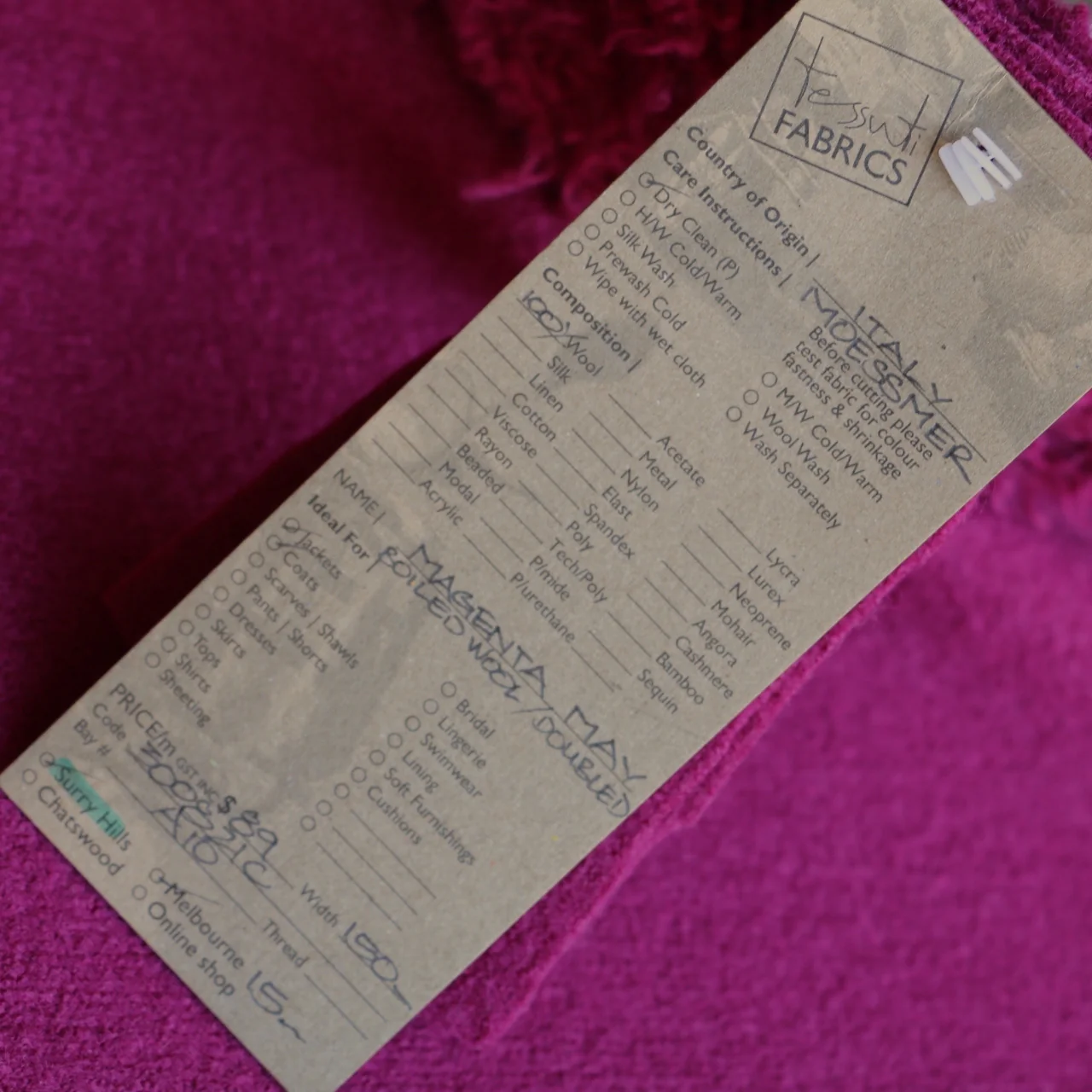Magenta May Boiled Wool - Image 3