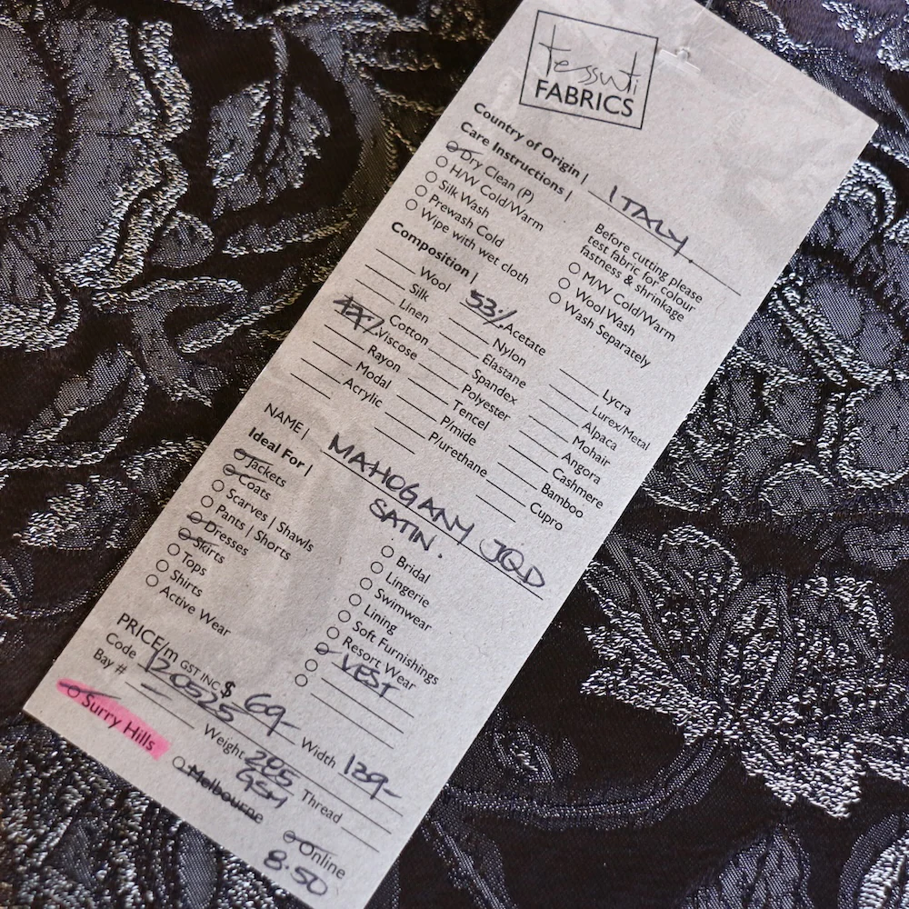 Mahogany Jacquard Satin - Image 5
