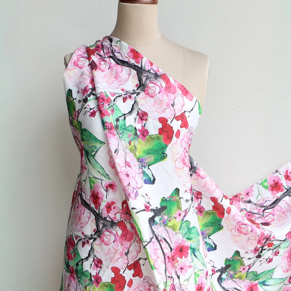 Maiko Bloom Printed Linen - Image 5