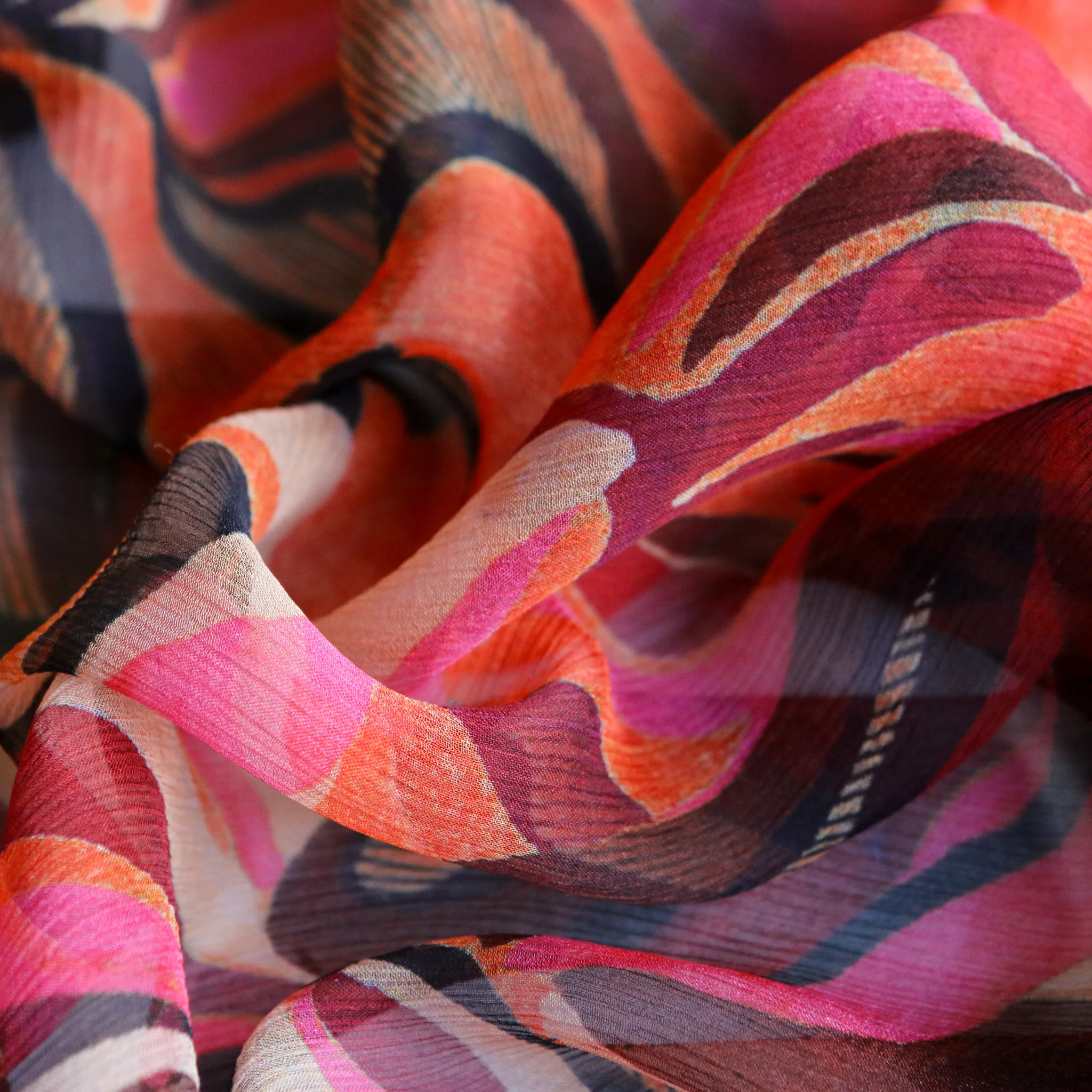 Mango Tango Crinkle Silk Georgette - Image 2