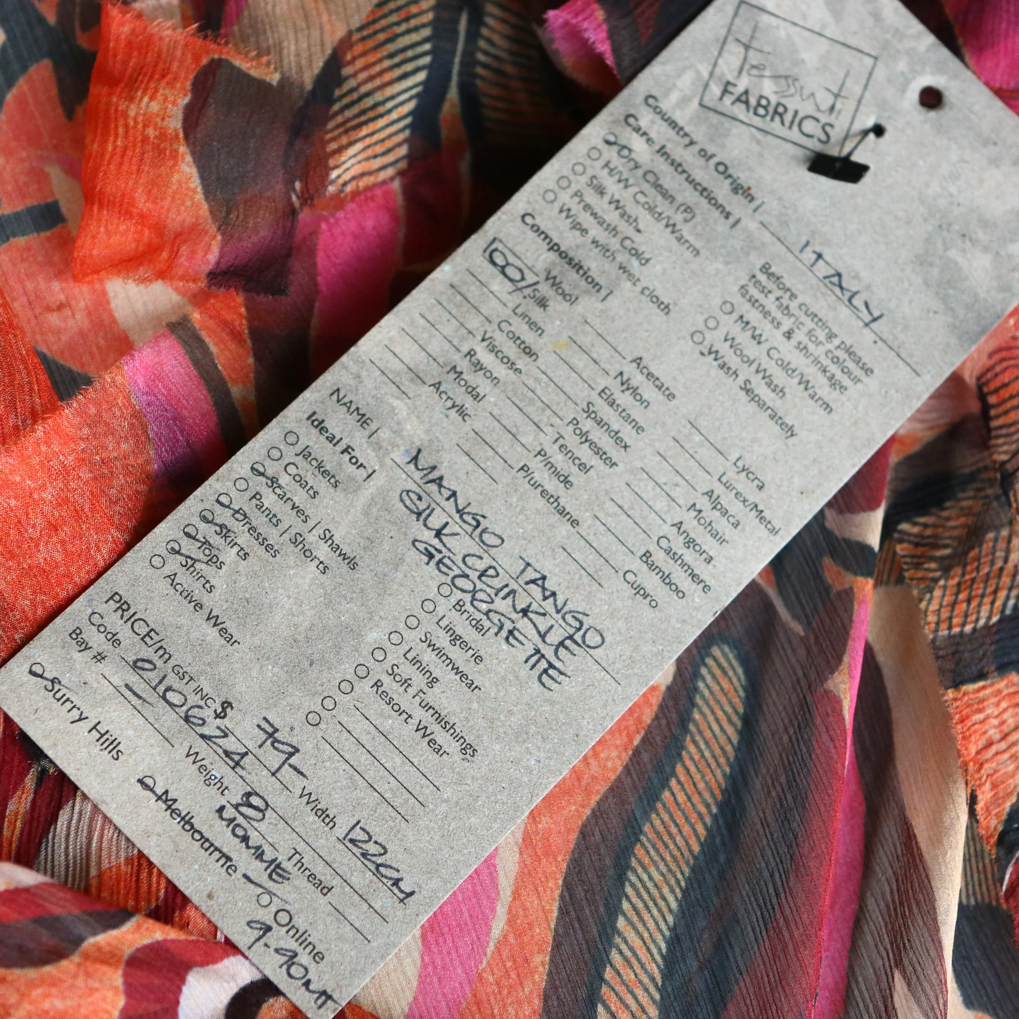 Mango Tango Crinkle Silk Georgette - Image 4