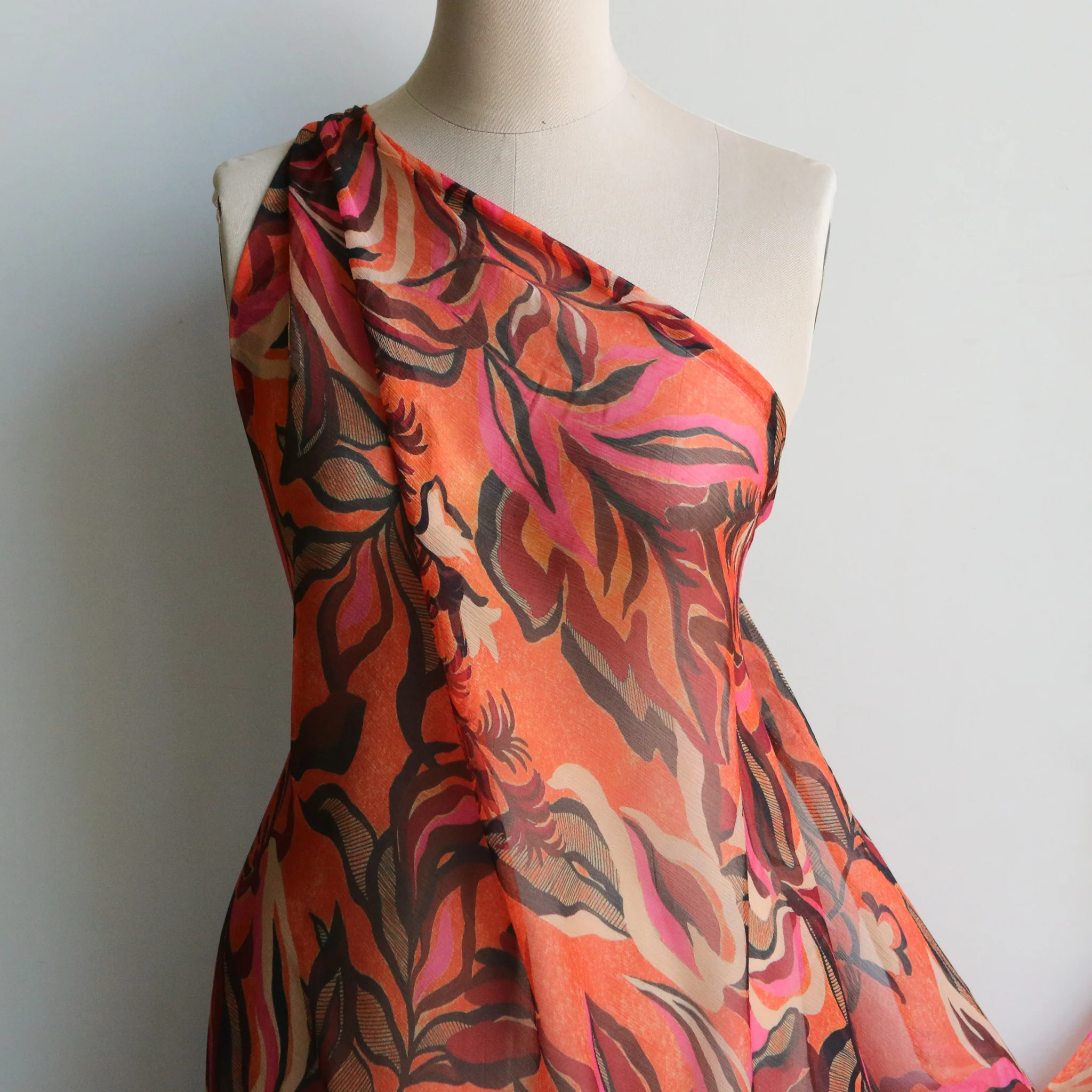 Mango Tango Crinkle Silk Georgette - Image 5
