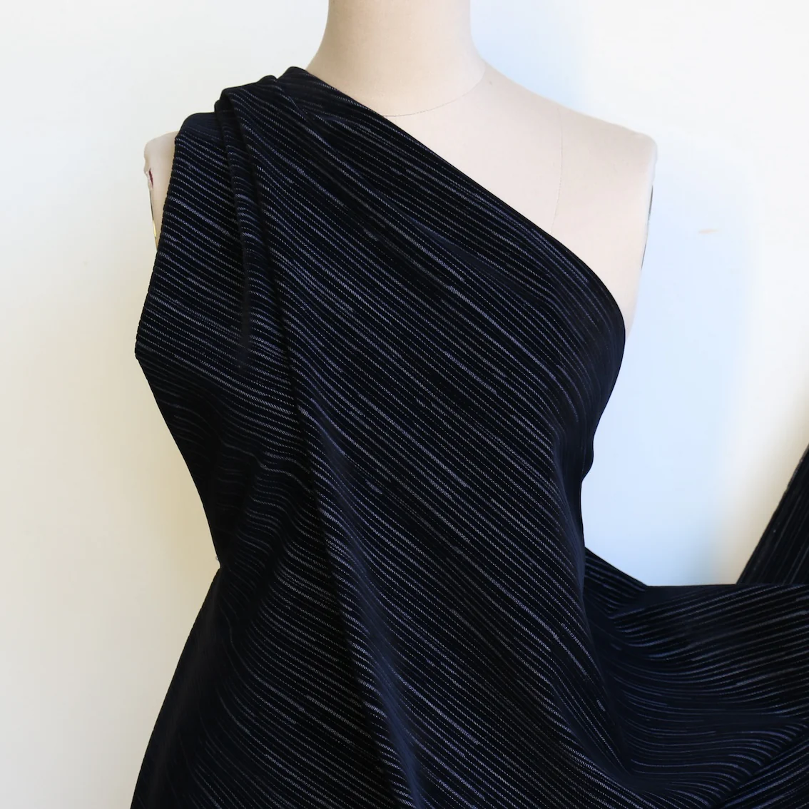 Mani Nero Cotton/Velvet Denim - Image 4
