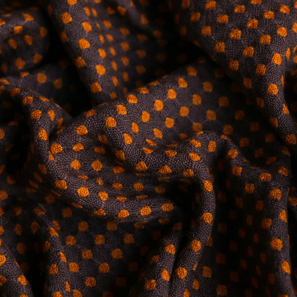 Mante Arancio Wool Jacquard Spot - Image 2