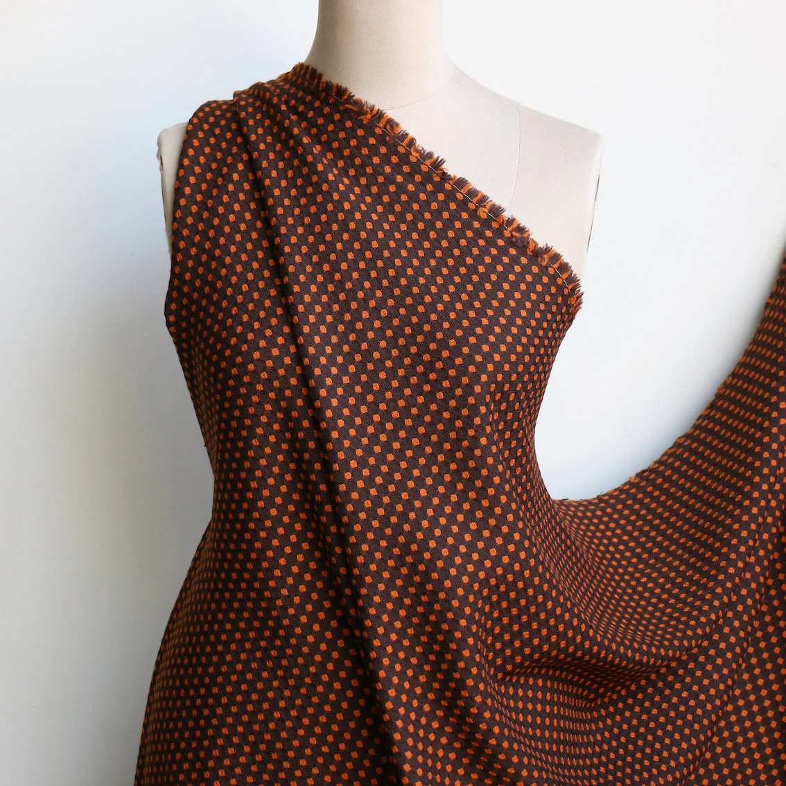 Mante Arancio Wool Jacquard Spot - Image 5