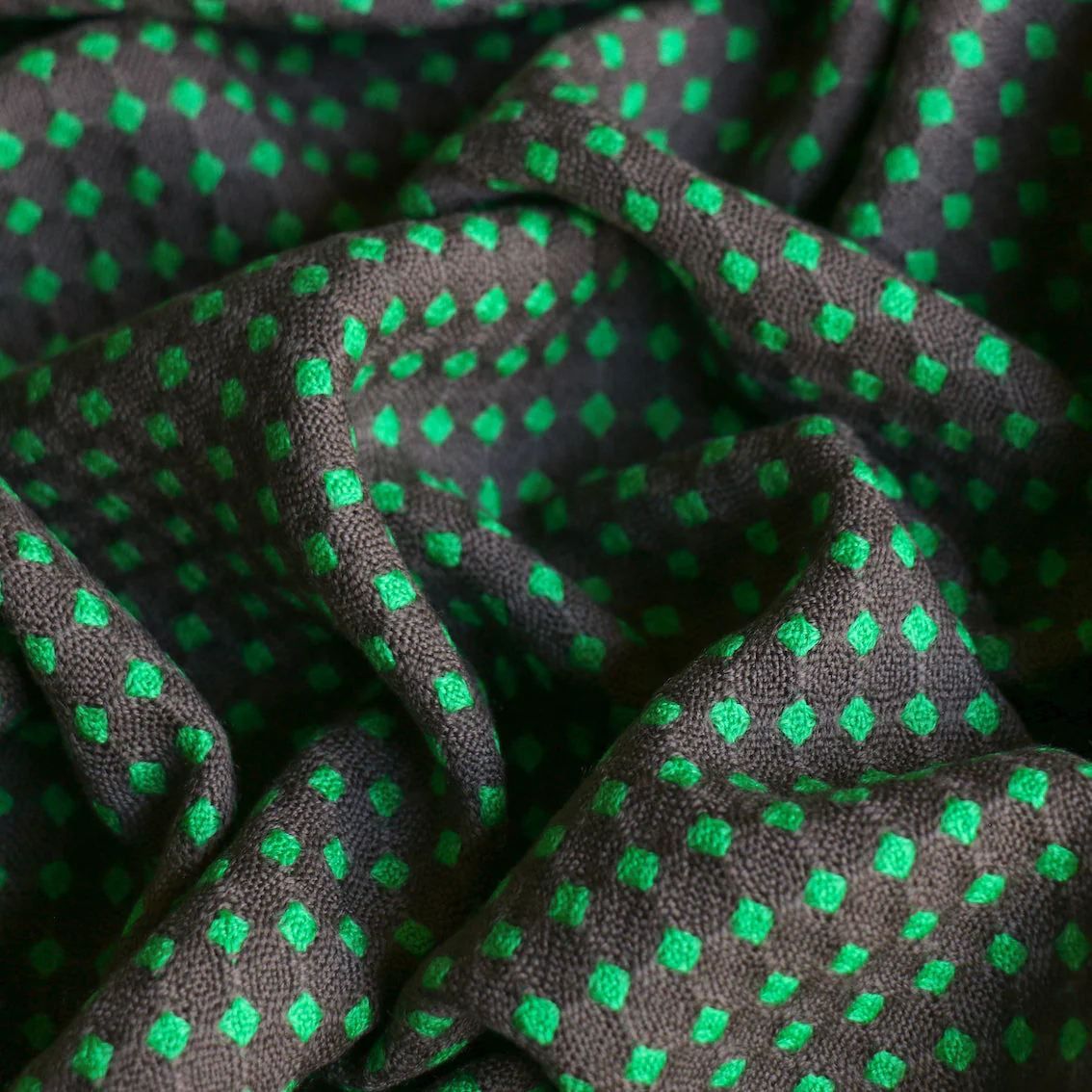 Mante Verde Wool Jacquard Spot - Image 2