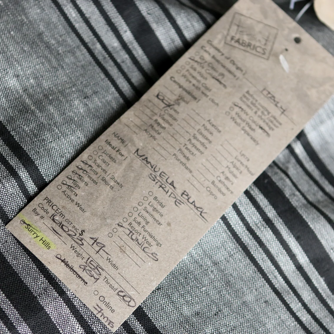 Manuela Black Stripe Linen - Image 4