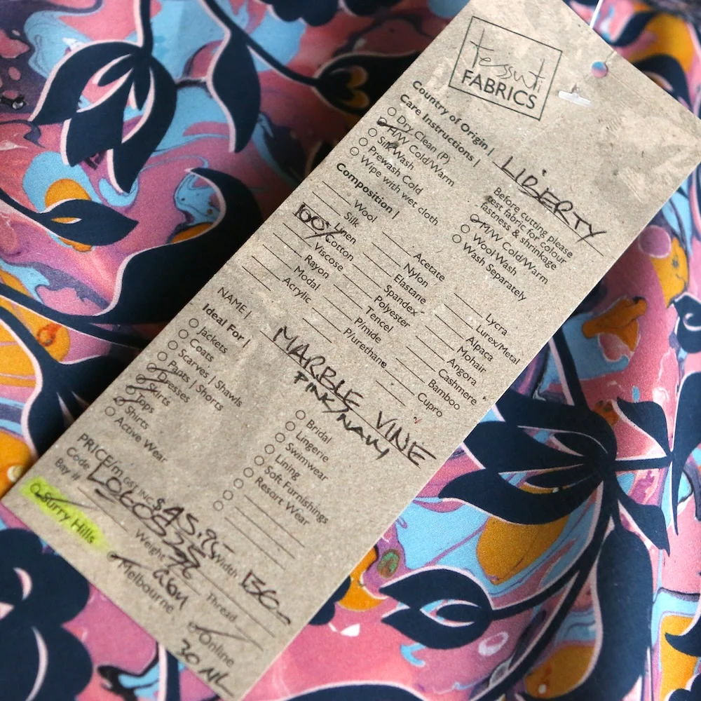 Marble Vine Pink/Navy - Liberty Tana Lawn™ - Image 4