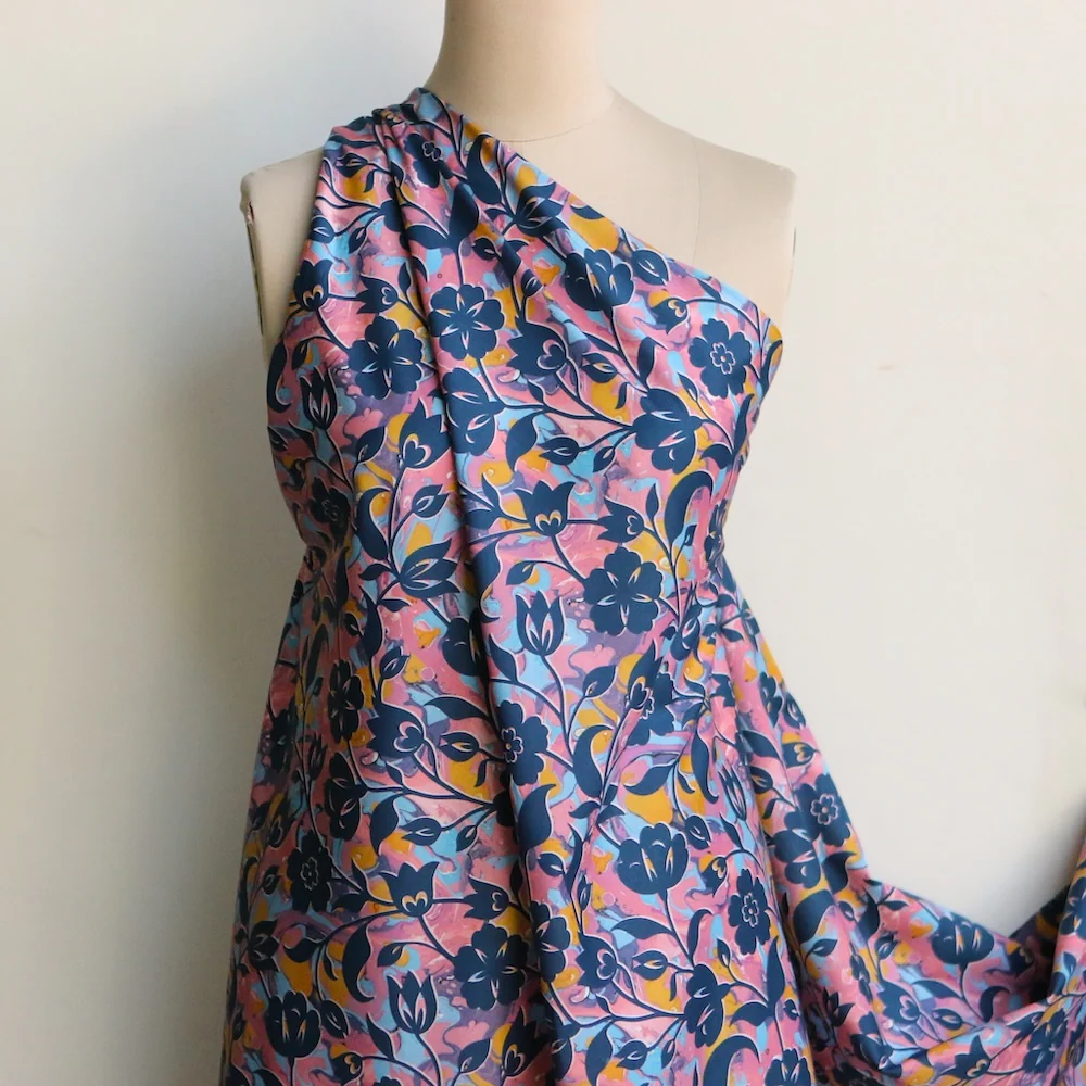 Marble Vine Pink/Navy - Liberty Tana Lawn™ - Image 5