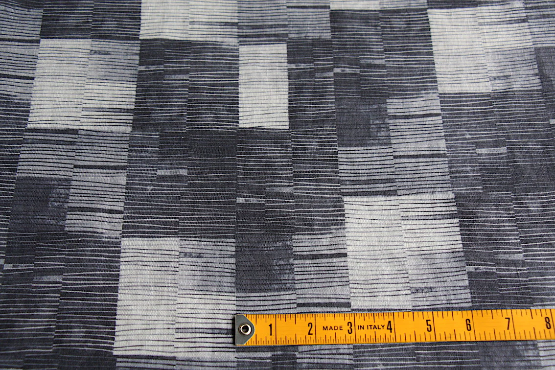 Marching Mono Stripes Washed Printed Linen - Image 2