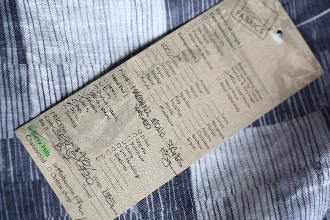 Marching Mono Stripes Washed Printed Linen - Image 4