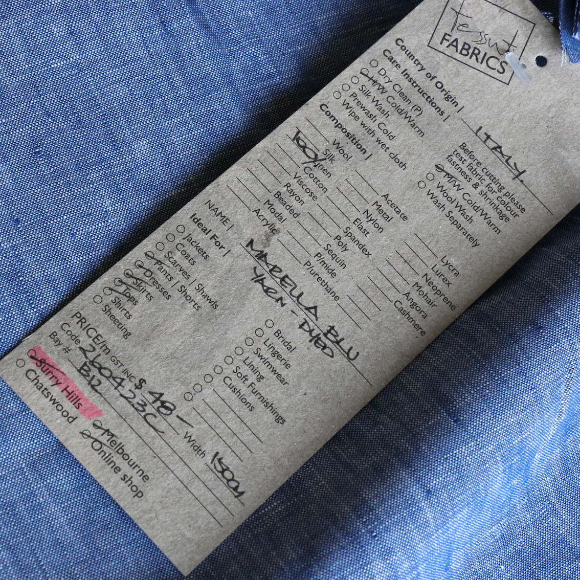 Marella Blu Yarn-Dyed Linen - Image 3