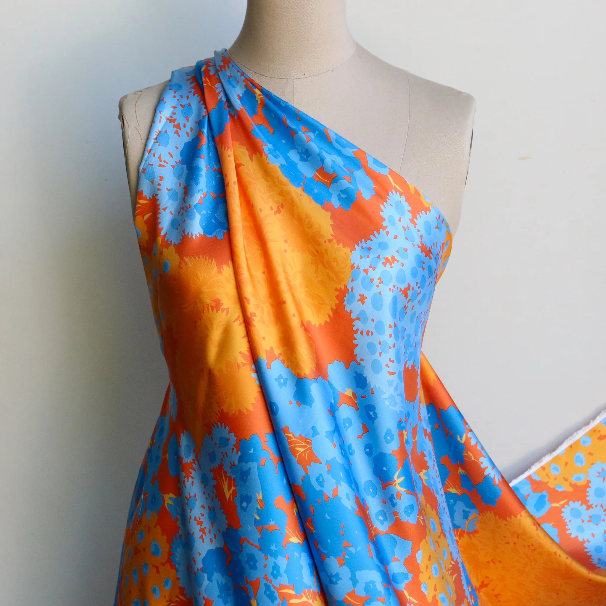 Marigold Blues Cream Silk Twill - Image 3