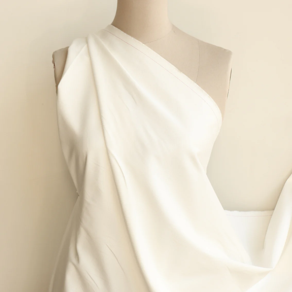 Mariner Ivory Stretch Cotton Drill - Image 4