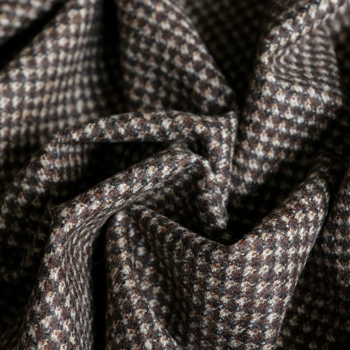 Marrone Check Double Sided Wool - Image 2