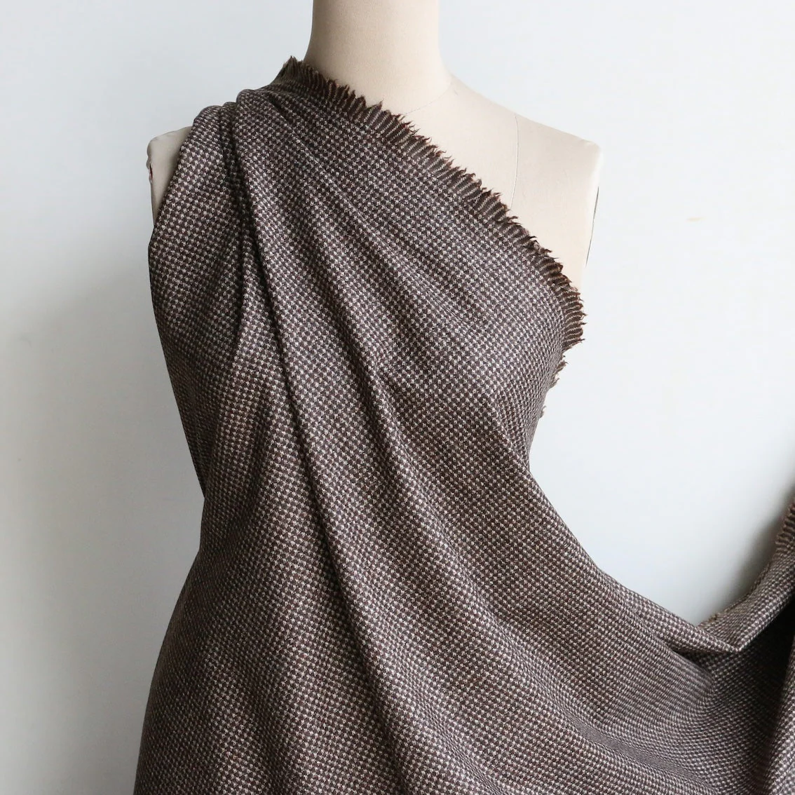Marrone Check Double Sided Wool - Image 3