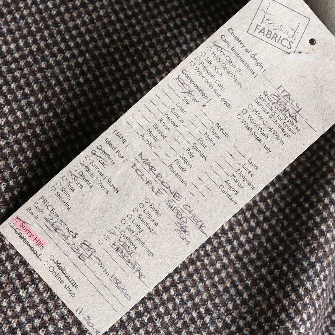 Marrone Check Double Sided Wool - Image 4