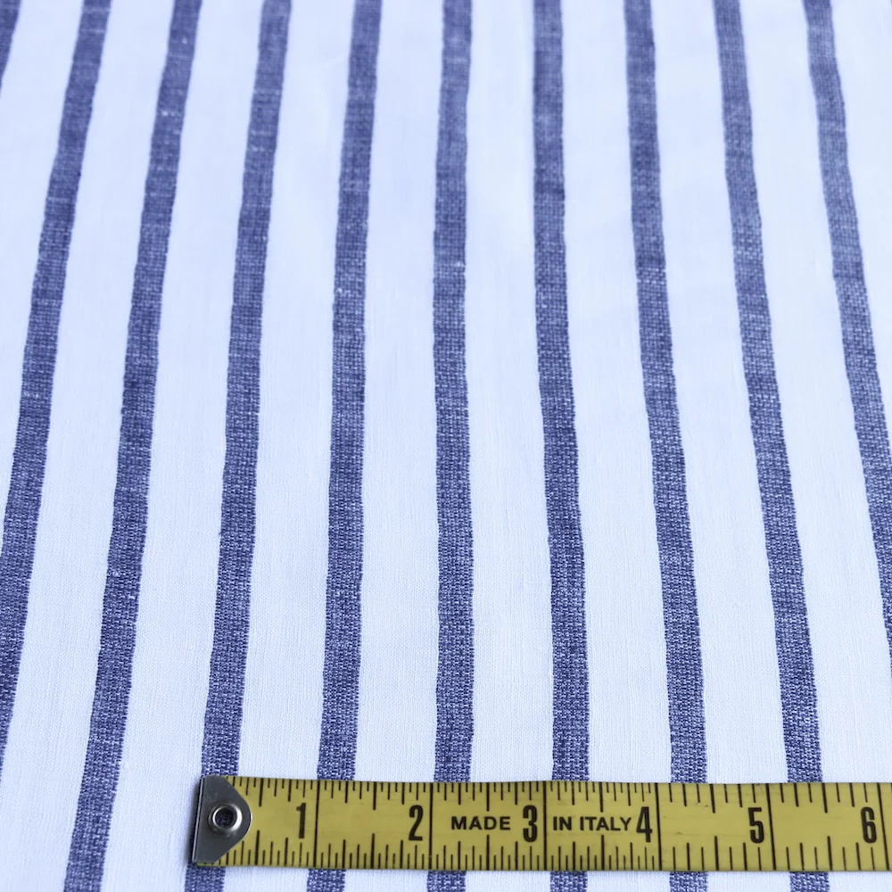 Marzia Navy Stripe Linen - Image 3