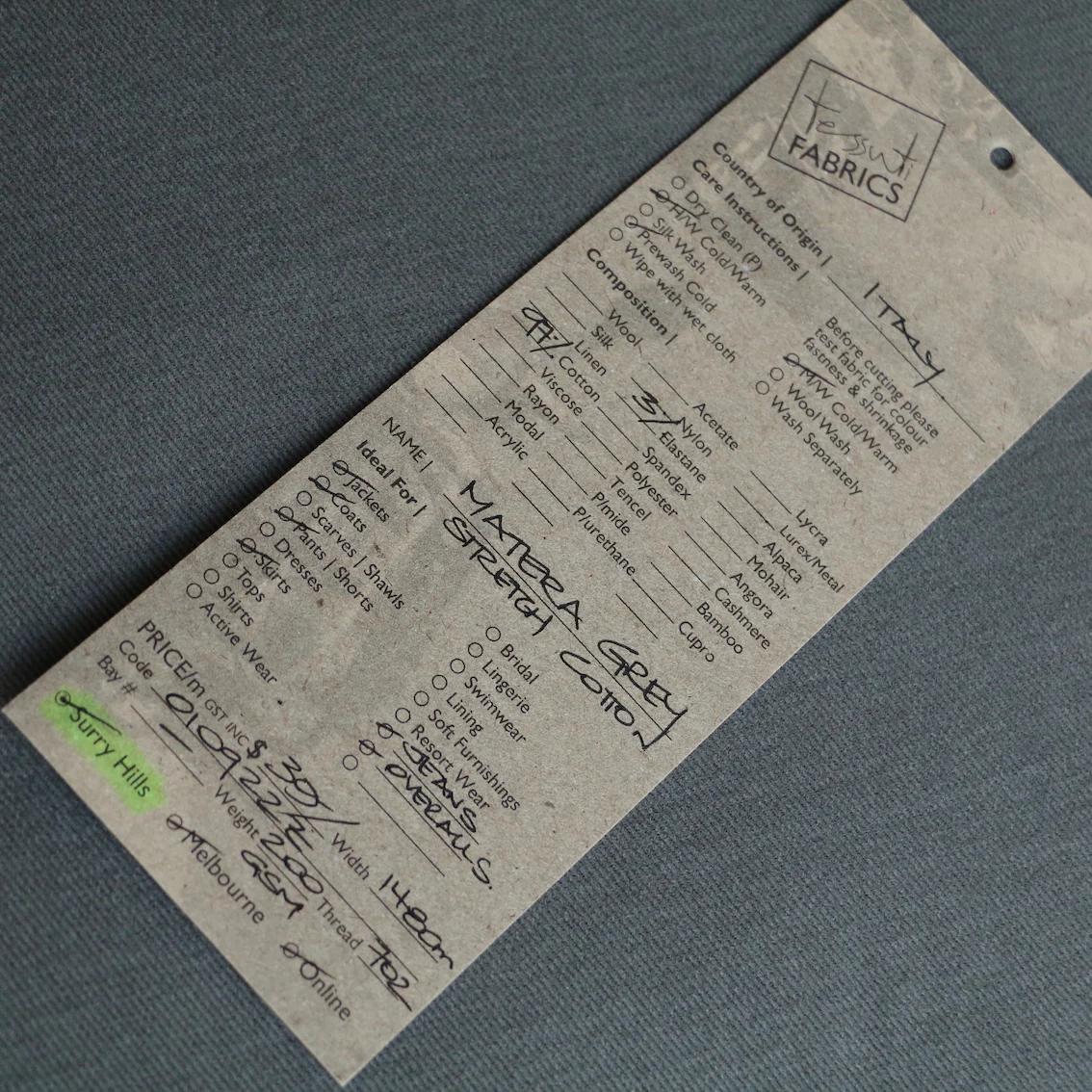 Matera Grey Brushed Denim - Image 3