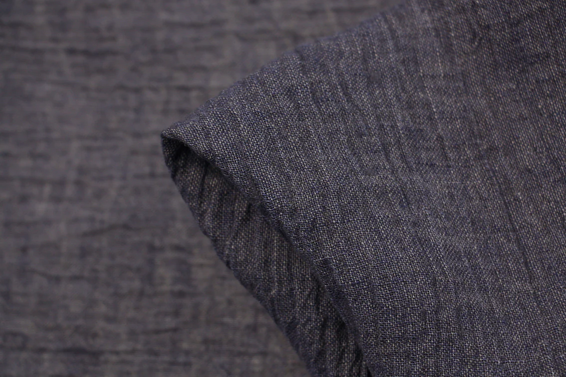 Mauve Crinkle Linen