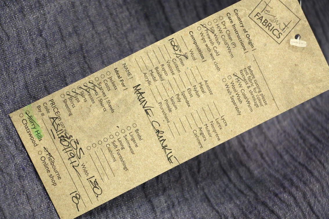 Mauve Crinkle Linen - Image 2