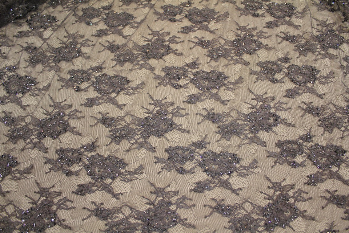 Mauve Embroidered Tulle - Image 5