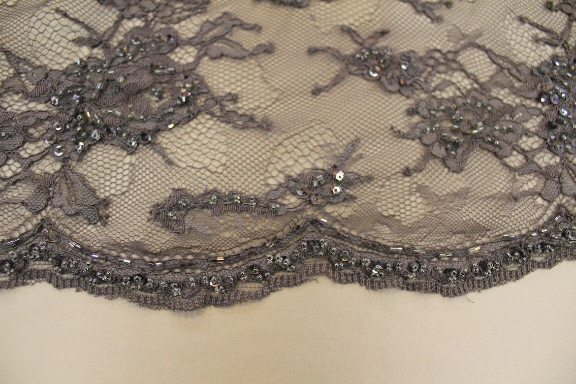 Mauve Embroidered Tulle - Image 7