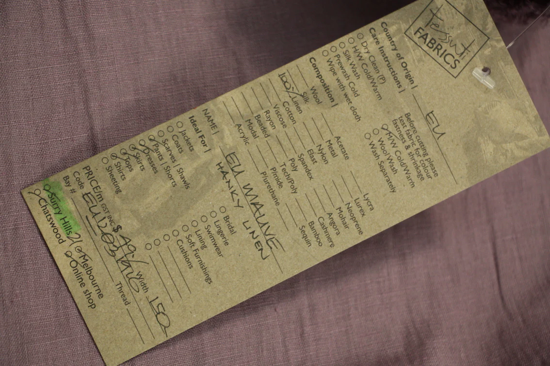Mauve Hanky Linen - Image 2